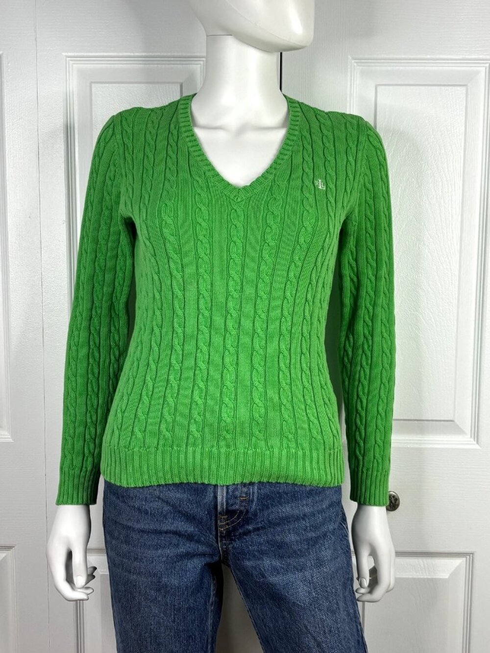 RALPH LAUREN V-neck knit sweater XS